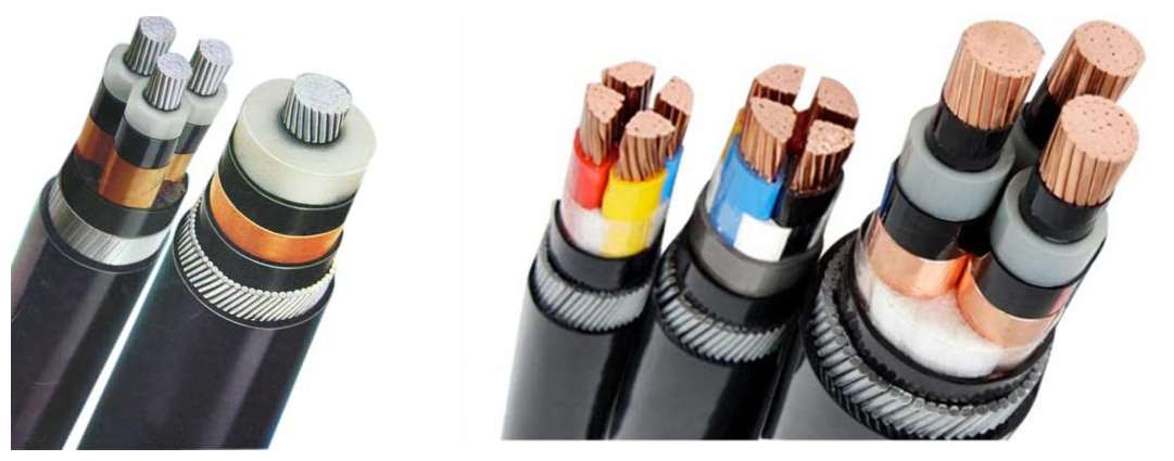 Cable armado de 70 mm conductor diferente